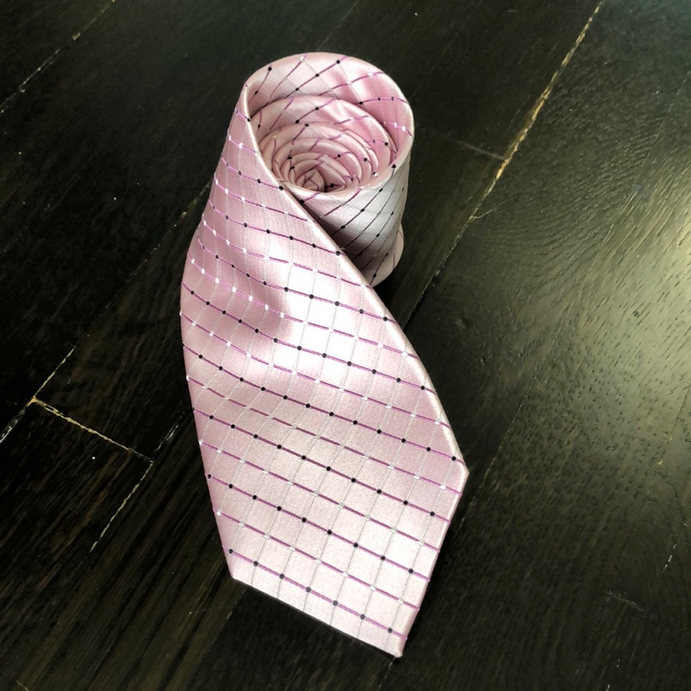 croft & barrow 100% silk men’s pink tie